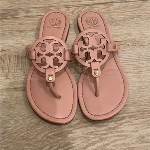 Pink Tory Burch flip flops